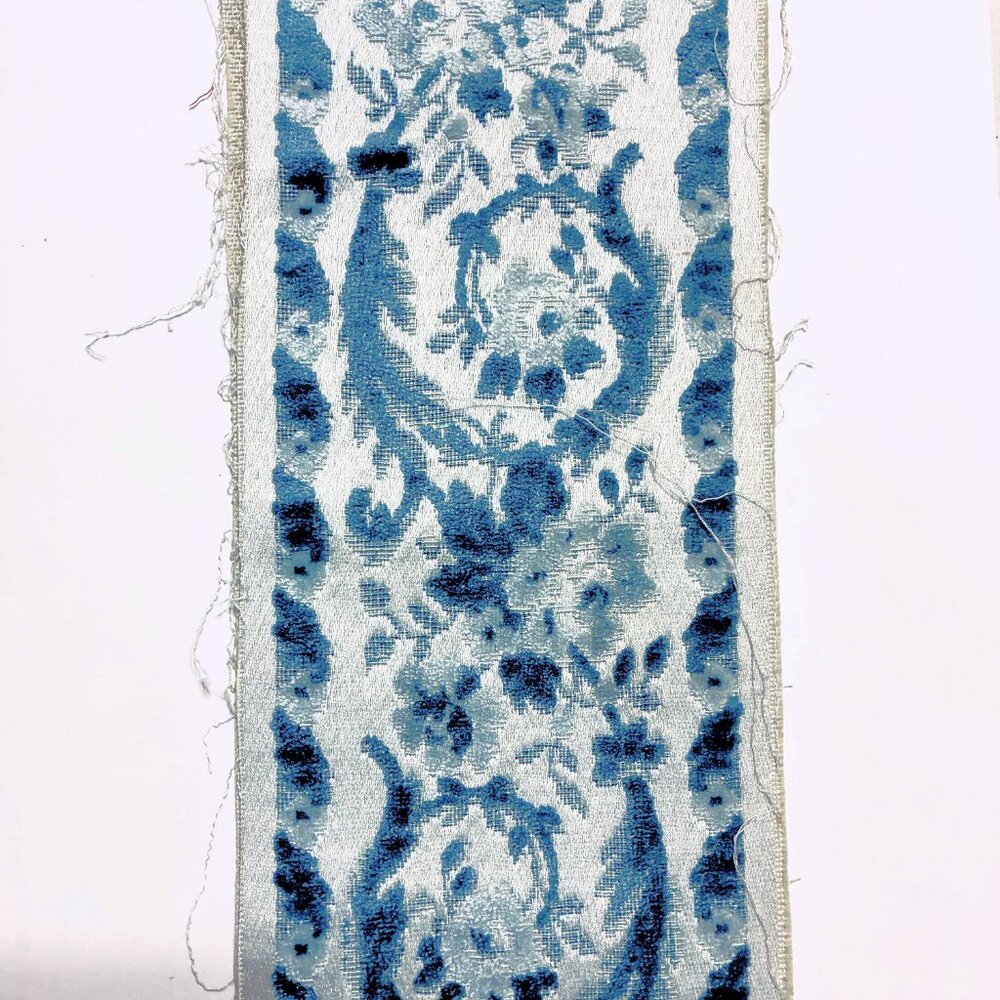 Over 7 Yards Vintage Burn Out Velvet Trim